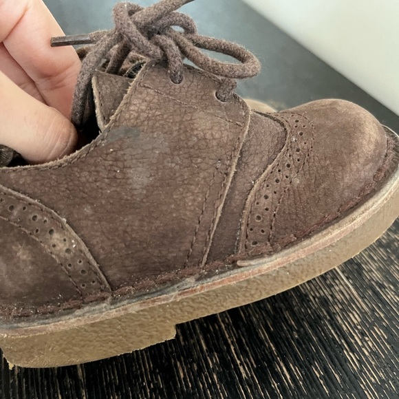 GAP Toddlers Suede Leather Brown Shoes made in Brazil p - Picture 5 of 12